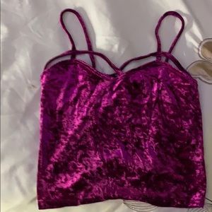 Forever 21 fusia crop top